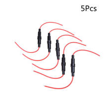 Portafusibles en línea, 5x20mm, 220V, tipo tornillo de soplado rápido, portafusibles de vidrio de soplado rápido con cable de 22 AWG XF30, 5 uds. 2024 - compra barato