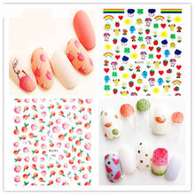Zhiyou 1pc Water Nail Decal and stickers Sun Peach Watermelon Simple Summer Slider for Manicure Nail Art Watermark Tips sticker 2024 - buy cheap