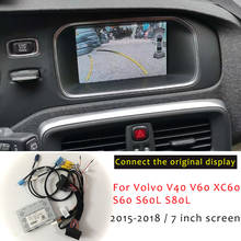 Car rear reverse camera interface for volvo xc60 v60 s60 v40 S60L S80L adapter backup original screen display upgrade decoder 2024 - buy cheap