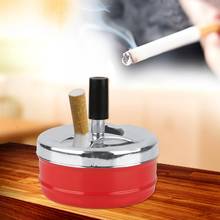 Round Indoor Outdoor Smoking Ashtray Creative Metal Ashtray Wiring Round Push Down Rotating Self-Clearing Portable Ashtray 2024 - buy cheap