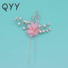 QYY Austrian Crystal Pearl Handmade Hairpin luxury crystal wedding tiara Party Fashion Hair Jewelry 2024 - buy cheap