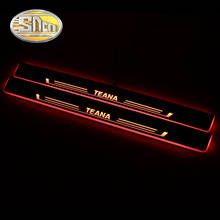 Car Sticker Acrylic Moving LED Welcome Pedal Car Scuff Plate Pedal Door Sill Pathway Light For Nissan Teana 2015 2016 2017 2018 2024 - buy cheap