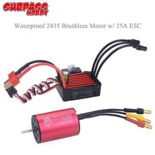 SURPASS HOBBY Waterproof Combo 2435 3300KV 4500KV 4800KV 6100KV Brushless Motor w/ 25A ESC for 1:16 1:18 RC Buggy Drift Racing 2024 - buy cheap