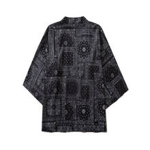 Haori cashew-kimono estampado com flores, estilo japonês, pijamas femininos 2024 - compre barato