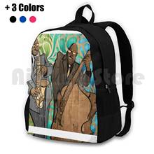 Jazz Band Outdoor Hiking Backpack Riding Climbing Sports Bag African American African American Black Man Black Mens Jazz Band 2024 - buy cheap