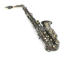 Novo margewate MGL-321 retro eb alto saxofone único preto fosco niquelado esculpido superfície e plana instrumento sax com caso 2024 - compre barato