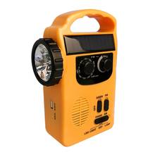 Outdoor Emergency Hand Crank Solar Dynamo AM/FM Radios Power Bank with LED Lamp  2024 - buy cheap