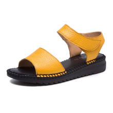 Women Genuine Leather Platform Sandals 2022 Ankle-Strap Flat Gladiator Sandals Lady Casual Summer Shoes Sandalias De Las Mujeres 2024 - buy cheap