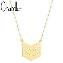 Chandler  Triple Chevro Necklace Tribal Necklace For Women Dainty Simple Layering Minimalist Necklace Wedding Bijoux 2024 - buy cheap