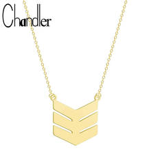 Chandler triple chevro colar tribal para mulher elegante simples camadas minimalista colar de presente de casamento bijoux 2024 - compre barato