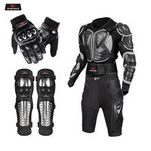 WOSAWE-Chaqueta de motocicleta, equipo de protección, armadura corporal de carreras, pantalones cortos, Protector de rodilla de Motor y guantes de Moto 2024 - compra barato