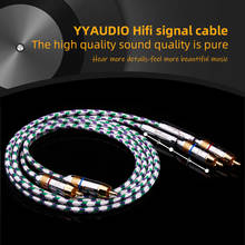 YYAUDIO-Cable Rca C1 de alta velocidad, 6N OFC YYTCG, 2-macho a 2-Macho, Cable de Audio estéreo RCA 2024 - compra barato