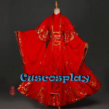 New Arrival Anime Tian Guan Ci Fu Xie Lian Cosplay Costume Red Wedding Dress Halloween Costumes for Women Chinese Ancient Hanfu 2024 - buy cheap
