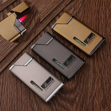 Butane Gas Lighter Creative Portable Metal Lighters Turbo Red Flame Windproof Inflatable Cigarette Lighter Flat thin 2024 - buy cheap