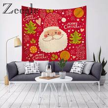 Zeegle Christmas Tapestry Picnic Mat Bedroom Account Bedside Yoga Mat Tapestry New Year Blanket Home Decoration Wall Hanging 2024 - buy cheap