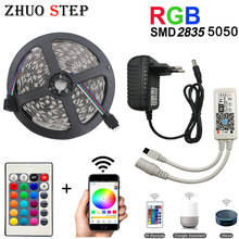 WiFi Led Strip Light SMD 5050 60led 2835 RGB Led Stripe DiodeTape DC12V Flexible RGB LED Strip Ribbon Diode with WiFi Controller 2024 - buy cheap