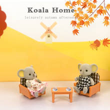 1:12 Scale Doll House Furniture Miniature Koala Rabbit Bear Maple Cat Pretend Play For Child Simulation Forest Animal Family 2024 - buy cheap