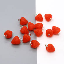 10pcs Cute Resin Mini Strawberry Earring Charms Diy Food Pendant For Bracelet Necklace Keychain Accessory Food Jewelry Make 2024 - buy cheap