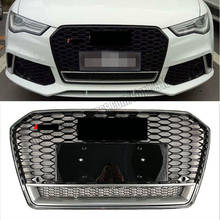 RS6 Style Front Grill Honeycomb Grille Black Silver New Fit For Audi A6 S6 2016 16 2017 17 2018 18 2024 - buy cheap