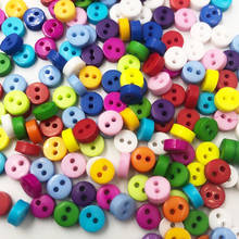 200pcs Mixed 2 Hole Resin Cute Supper Mini Buttons Sewing Round Decor Card Making DIY Lovely Home Decor Tools 6mm PT38 2024 - buy cheap