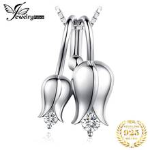 JewelryPalace Flower 925 Sterling Silver Pendant Necklace Happiness Lily of the Valley CZ Pendant for Women Fashion No Chain 2024 - buy cheap