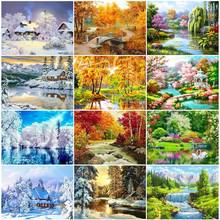 Diamond Painting Full Square/Round Winter Diamond Embroidery Landscape 5d Cross Stitch Needlework House Decor for Home 2024 - buy cheap