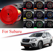 9 Colors Car Wheel Hub Rim for Subaru Forester Legacy Outback BRZ Edge Protector Ring Tire Strip Guard Rubber Decals 8M 2024 - buy cheap