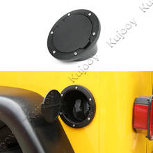 Cubierta de tapa de tanque de gasolina para coche Jeep Wrangler TJ 1997-2006, ABS + Metal negro, Relleno de Combustible 2024 - compra barato