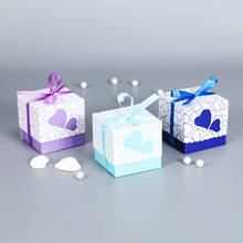 Cajas de cubo pequeño con forma de corazón para regalo, embalaje de papel para magdalenas, uñas, dulces, regalo de San Valentín, cartón Kraft, 10 Uds. 2024 - compra barato