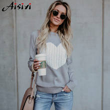 Autumn Winter Women Sweaters Pullovers Long Sleeve Sweater Slim Heart Knitted Jumpers  Sweaters Fashion 2019 Women 2024 - buy cheap