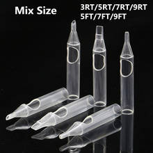 50 Pcs Mix Sizes Clear Plastic Tattoo Tips Disposable Tattoo Nozzle Tube Tip For Tattoo Supplies 3R/5R/7R/9R/5F/7 2024 - buy cheap