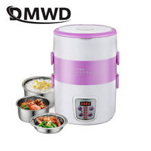 Multifunction electric Rice Cooker smart Appointment 3 Layers mini stainless steel heating cook lunch box Container Steamer 220V 2024 - buy cheap