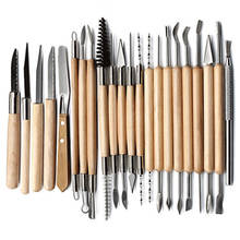 30 pieces/set DIY Art Clay Pottery Tool Crafts Clay Sculpting Tool kit Pottery & Ceramics Wooden Handle Modeling Clay Tools set 2024 - buy cheap