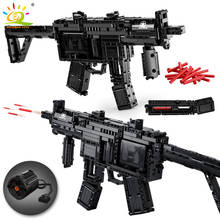 HUIQIBAO 783 шт DIY Электрический пулемет MP5 модель строительные блоки техника пистолет обучающая стрельба игра Кирпичи игрушки для детей 2024 - купить недорого