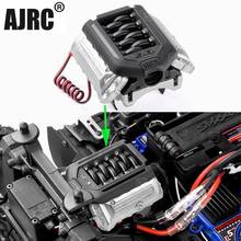 Radiador de motor simulado f11 v8 5.0 ventilador duplo, traxxas e trx4, defender, bronze, scx10, rc4wd, g63 2024 - compre barato