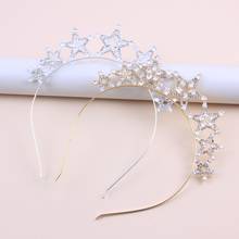 Stone efans-acessórios para cabelo, joias de luxo, estrela, zircônia cúbica, para mulheres, tiara, cabelo, coroa, casamento 2024 - compre barato