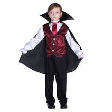 Fantasia infantil de vampiro nobre, traje para meninos, fantasia de halloween, carnaval, festa de ano novo 2024 - compre barato