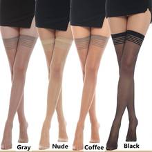 2 Pairs Women Over Knee High Long stocking Thigh High Stockings Sexy Ladies Transparent Stay Up Stripe Overknee panty hose 2024 - buy cheap