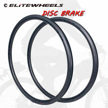 Elite wheels 700c freio a disco em fibra de carbono, para rodas de bicicleta sem câmara de ar 30x27mm, freio a disco 2024 - compre barato