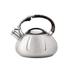 3L Нержавеющая сталь чайник со свистком Чай чайник плита Чай горшок с термостойкий ручкой для газовых индукционных плит Кофе чайник 2024 - купить недорого