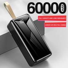 PINZHENG 60000mAh Power Bank For iPhone 12 LED Display Portable Charger External Battery PowerBank For Xiaomi Huawei Samsung 2024 - buy cheap