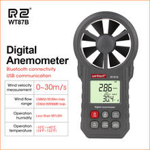 RZ Digital Anemometer Thermometer Humidity Meter Portable Wind Speed Meter With USB Bluetooth Anemometro Handheld Wind Meter 2024 - buy cheap