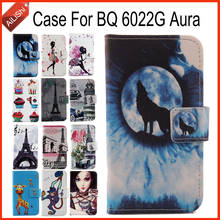 Чехол AiLiShi для BQ 6022G Aura, роскошный флип-чехол из искусственной кожи с рисунком, Специальный защитный чехол для телефона BQ 100% + отслеживание 2024 - купить недорого