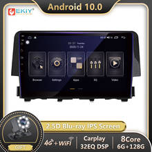 EKIY Blu-Ray IPS DSP 6G 128G Android 10 для Honda Civic 2015 2016 2017 автомобильное радио Mutimedia плеер навигация GPS стерео no 2 Din 2024 - купить недорого