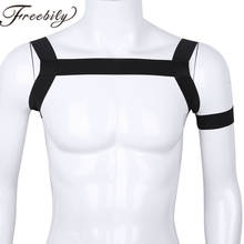 Mens Sexy Body Chest Harness Belt Lingerie High Elastic Wide Straps Hollow Out Shoulder Muscle Support Brace With Arm Band 2024 - buy cheap