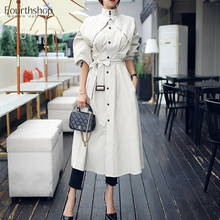 FashionTrench пальто для женщин Удобные Свободные трапециевидной формы Профессиональный темперамент теплая верхняя одежда длинное пальто-Тренч размера плюс одежда 2021 Новый 2024 - купить недорого