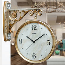 Простая декорация настенные часы бесшумные скандинавские Креативные Круглые Стеклянные Двухсторонние настенные часы модные Zegar декор для гостиной дома MM60WC 2024 - купить недорого
