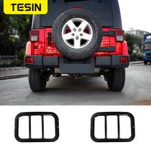 TESIN Metal Car Exterior Rear Tail Fog Light Lamp Cover Protect Accessories for Jeep Wrangler JK 2007-2018 Black Car Stylin 2024 - buy cheap