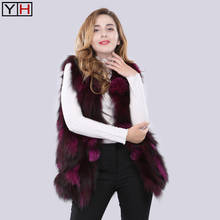 Hot Sale Real Fur Vest Women Genuine Fox Fur Raccoon Fur Vest Sleeveless Fur Waistcoats Jacket 100%Natural Fur Gilets Coat 2024 - buy cheap