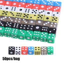 50Pcs/Bag 5MM Acrylic Round Corner Board Game Dice 6 Sided Portable Table Games Dice Party Gambling Game Cubes Digital Dices 2024 - buy cheap